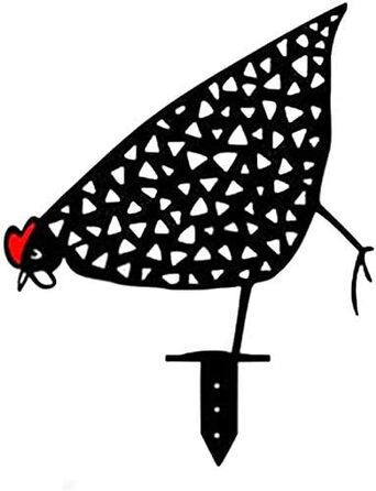 Alnicov 5-Piece Metal Chicken Farm Art Hollow Out Rooster Animal Shape Decor for Outdoor for Lawns, Gardens, Backyards Decoration Ornament