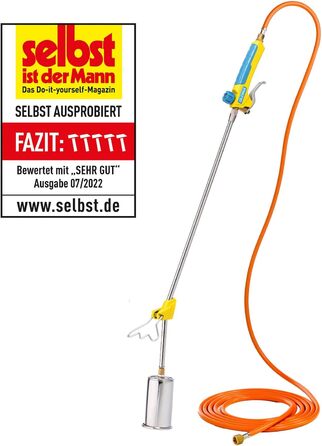 GLORIA Thermoflamm BIO Professional PLUS - Gas Flame Remover | Powerful & Durable | for Large Areas | Propane/Butane Cylinder Connection | Weed Burner for an Weed-Free Garden and Path