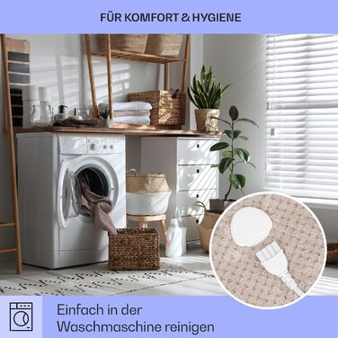 Електрична ковдра Klarstein XXL: тепла та затишна ковдра для ліжка, дивану та кемпінгу (200x180 см, пісочний колір)