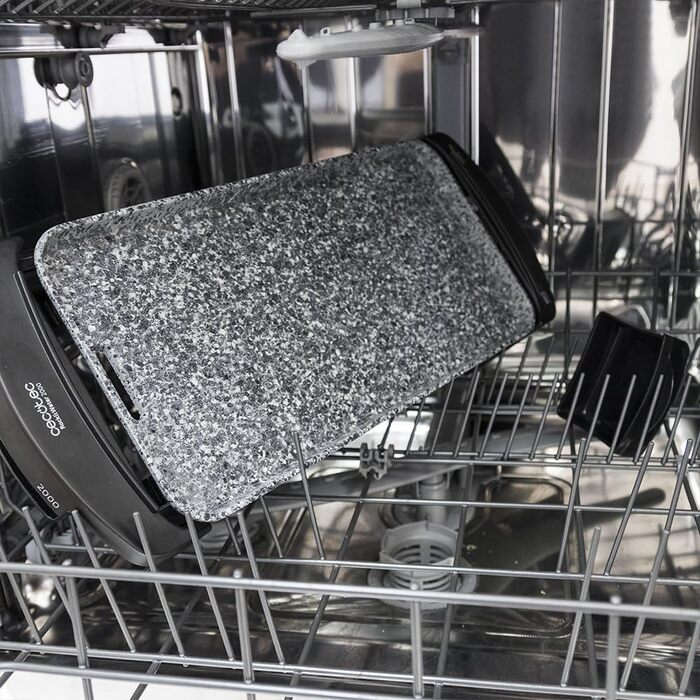 Cecotec Electric Grill Plate with Removable Parts - 1800W - Non-Stick Aluminum Teflon Coated Grill Pan - Dishwasher Safe - Adjustable Thermostat - Large Cooking Surface
