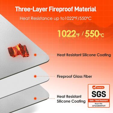 Термостійкий килимок під фритюрницю 2 шт. 40 x 45 см, 1 мм - захист від нагріву, для кухонних стільниць, масло- та водовідштовхувальний, легко миється (сірий, 40x60x0.1 см)