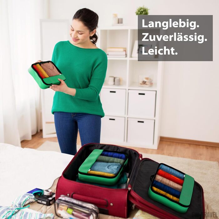 Органайзери для валізи OW-Travel: набір з 5 штук (2 середні, 3 великі) для зручної організації одягу в подорожах