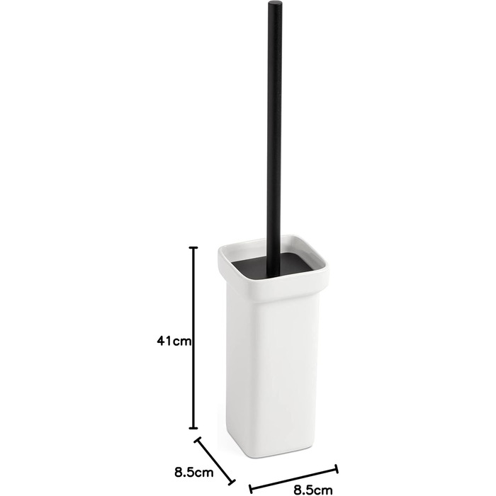 ТАТАЙ Щітка для унітазу | Міцна та довговічна | Сучасний дизайн | 12 x 12 x 38 см – Ecohome (Nero Bürste)