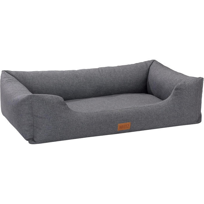 Софа-ліжко для собак MSS e.K. розміром 85 x 63 см, M-L, антрацит. Зручний корк для собак з знімним велюровим покриттям, м'якою підкладкою та пральним подушкою 85 x 63 x 25 см. Підходить для великих собак, цуценят.