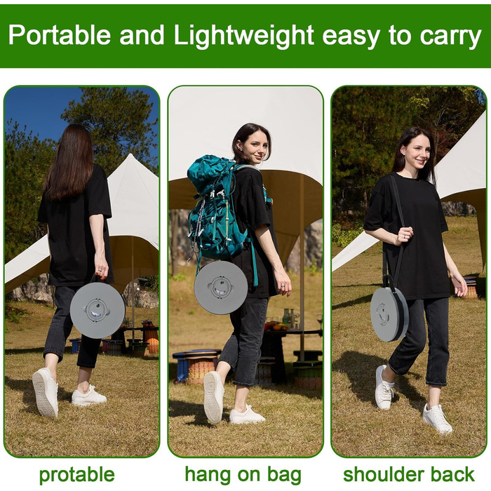 Складний стілець Upgrade XXL з подушкою, сірий. Міцний, для дорослих, вантажопідйомність 1000 фунтів, для кемпінгу, подорожей та активного відпочинку