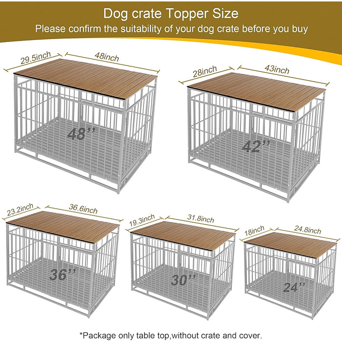 Насадка для переноски для собак з магнітами, алюміній, складана будка, декоративне зберігання, переноска для тварин, столик, горіх (тільки насадка) для переноски 91,4 см, для собак великих порід