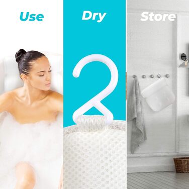 Bathtub Pillow (Premium Quality), Luxury Bathtub Pillow (Powerful Suction Cups), for Neck and Back Support, Spa Pillow Bathtub (Breathable 3D Mesh), Whirlpool Pillow (Head
