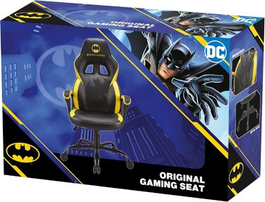 Ігрове крісло SUBSONIC Batman, екошкіра, чорний/жовтий, XL