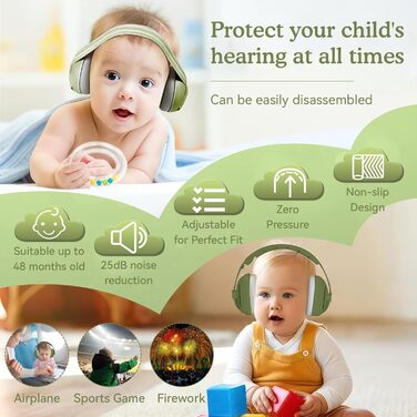 Навушники для захисту вух Mumba Baby (зелені)