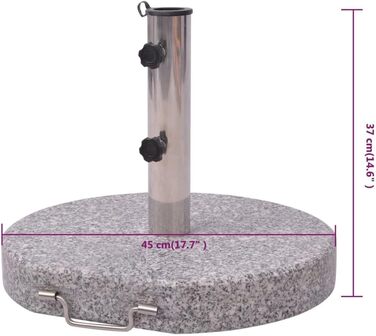 vidaXL Parasol Stand 30kg Round 45cm Parasol Holder Umbrella Stand