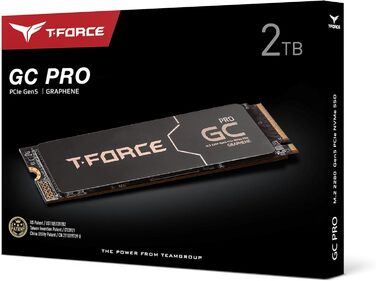 TEAMGROUP T-Force GC Pro 2TB NVMe SSD PCIe Gen4x4 M.2 2280 з графітовим кулером для геймінгу (5000/4500 MB/s)