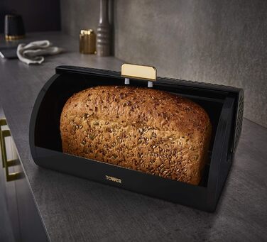 Тoршн TOWER Brotkasten з нержавіючої сталі, чорний, універсальний розмір, T826090BLK