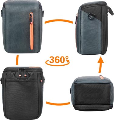 Сумка для камери FOSOTO: універсальна через плече для Canon, Nikon, Sony, Panasonic (SLR, Zoom, аксесуари)