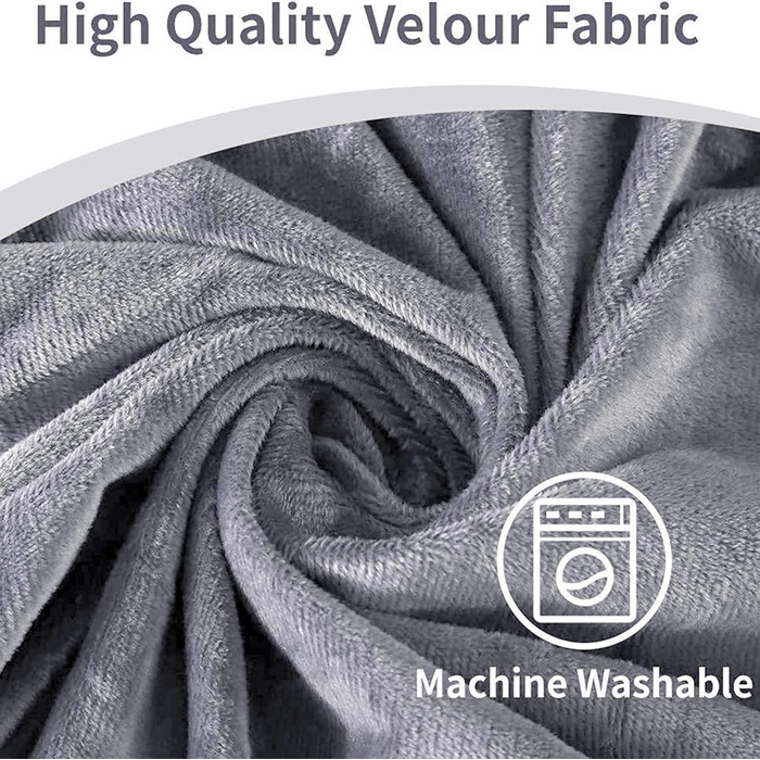 Подушка для вагітних Caliyo 2 шт. U-подібної форми, для сну на боці, з чохлом, велика подушка для годування, подушка для вагітних та комфортна подушка для дорослих (сірий, кристалевий велюр)