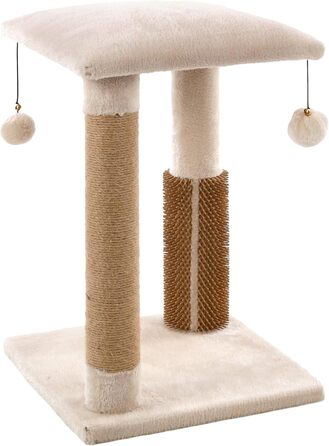 Дерев'яний кігтечка Flamingo UNA – Кремовий/Натуральний колір | Компактний, стильний, ідеальний для котів для дряпання та відпочинку