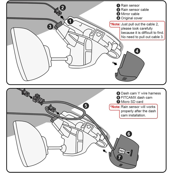 Автомобільний відеореєстратор FITCAMX OEM 4K для Audi A1 A3 A4 A5 A6 A7 A8 Q2 Q3 Q5 Q7 Q8 TT R8 e-tron Sportback GT (2019-2026), WiFi, G-сенсор, 64 ГБ карта пам'яті