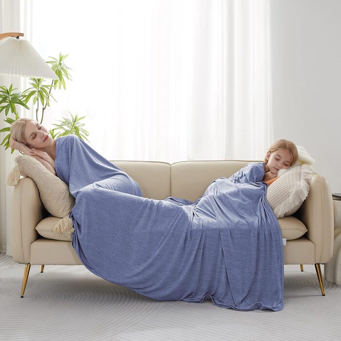 Охолоджуюча ковдра Marchpower з Arc-Chill 3.0 (150x200 см, блакитна) - літня двостороння ковдра для дому, дитяча, для дивана та подорожей