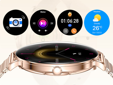 Смарт-годинник JG Smart PRESTIGE AMOLED для жінок, сріблястий