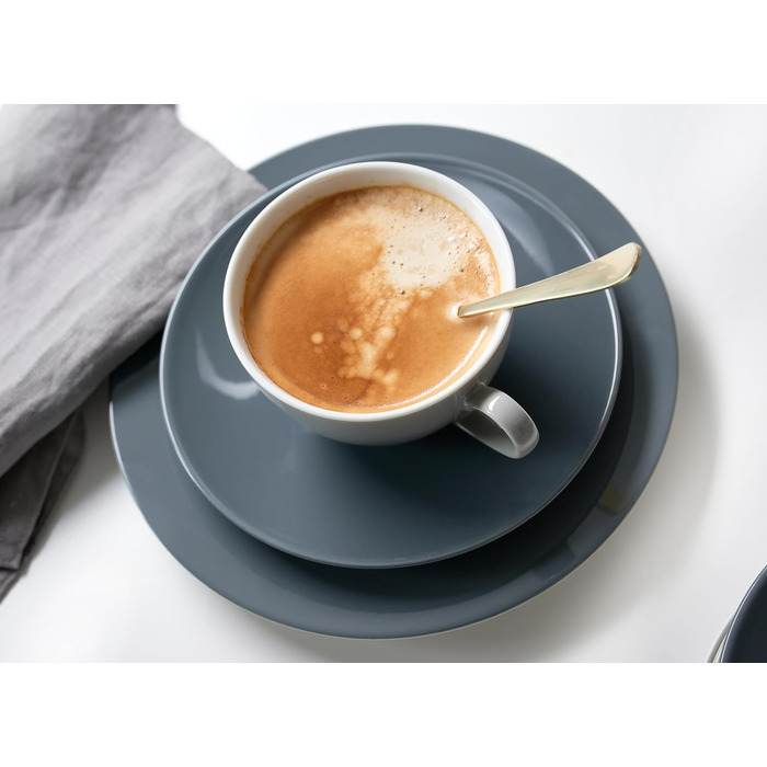 Ritzenhoff & Breker Doppio: 8-частинний порцеляновий сервіс для кави (антрацит)