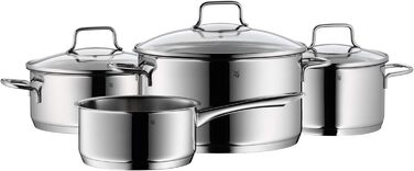 Набір каструль WMF Astoria Vorteils Induktion 5-ти частинний, з кришкою з термостійкого скла, з нержавіючої сталі Cromargan, без антипригарного покриття