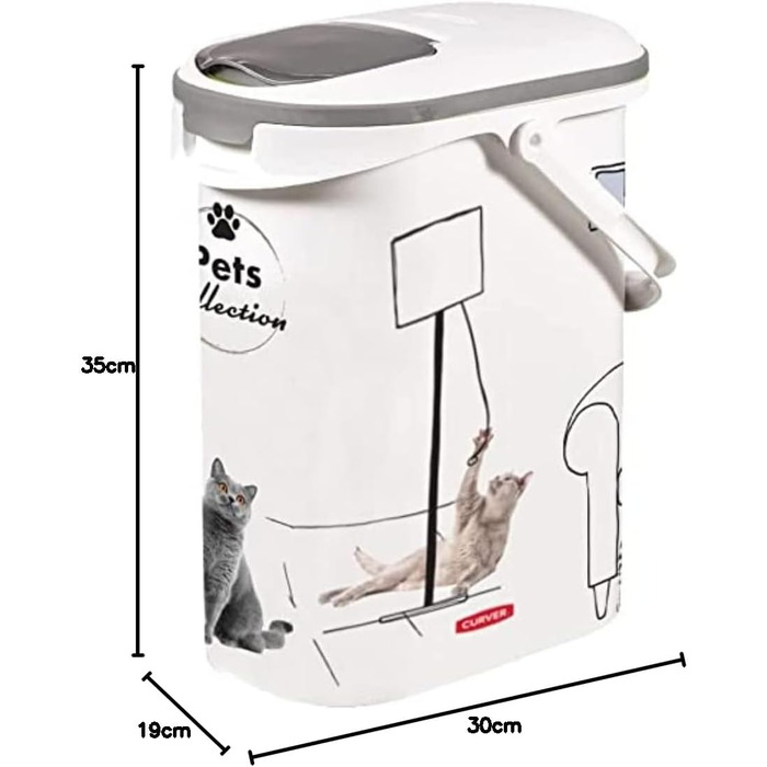 Контейнер для котячого корму Curver Pets Collection – 10 л, білий