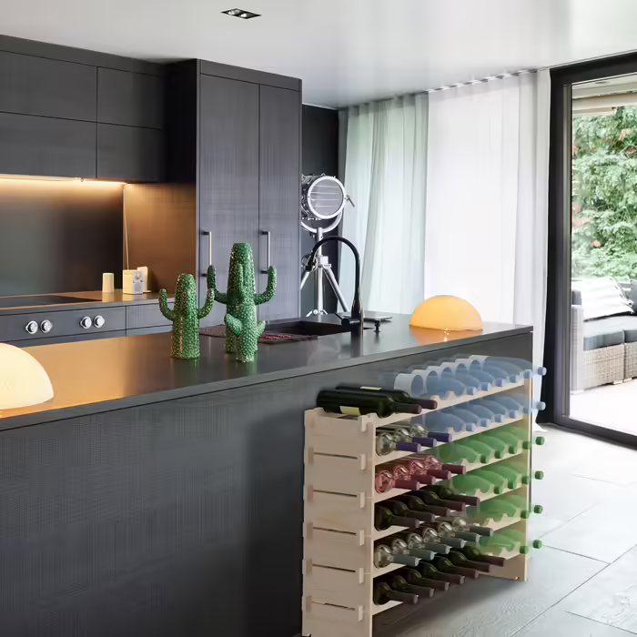 Relaxdays Expandable Wine Rack for Bottles
