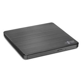 Зовнішній DVD-привід Hitachi-LG GP60, портативний Slim DVD-записувач та плеєр для ноутбука, USB 2.0, швидкість 8x, сумісність з Windows та Mac OS, чорний