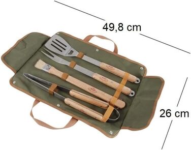 Набір грилю Esschert Design, зелений, 49.8 x 47 x 26 см, GT37