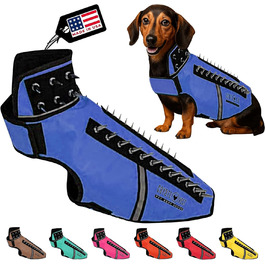 Жилет CoyoteVest SpikeVest для собак, захисний жилет з шипами для маленьких собак, розмір Medium, колір Royal Blue (Королівський синій)