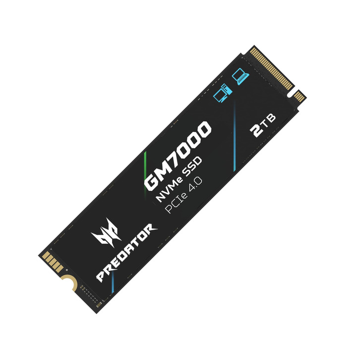 SSD Acer Predator GM7000 2TB - NVMe PCIe Gen4 - 7400 MB/s - для ПК та ноутбуків, сумісний з PS5