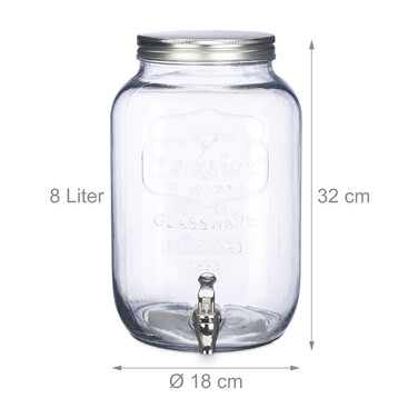 Relaxdays Drink Dispenser 8 L