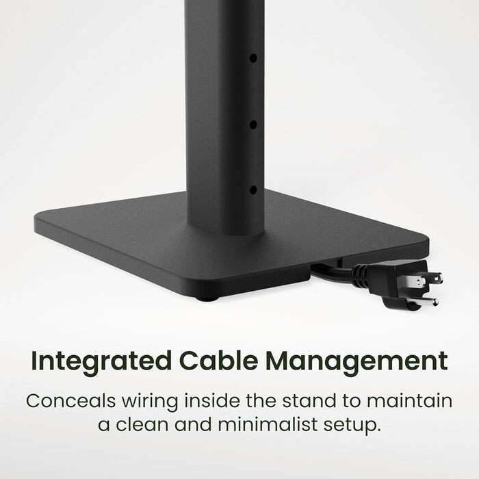 Підлогові стійки для акустики Kanto SPH - регульована висота, управління кабелями, пара, чорний