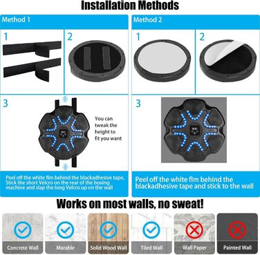 Музична боксівська машина Sunshine Smile Liteboxer: тренування на стіні з Bluetooth та регулюванням швидкості