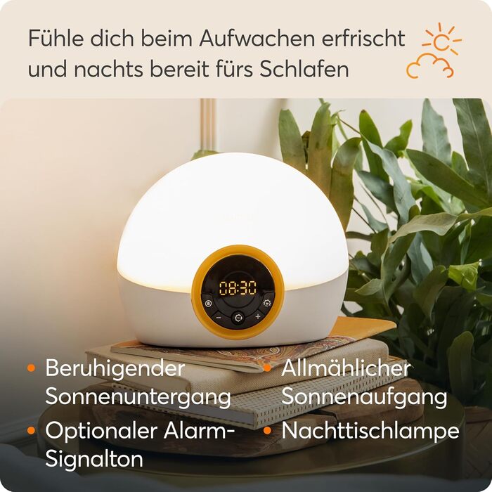 Lumie Bodyclock Rise 100 Alarm Clock with Sunrise and Sunset Simulation, White