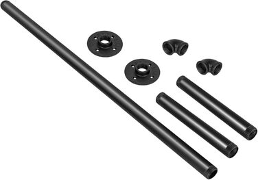 Wall-Mounted Clothes Rack, Pipe Clothes Rail, Industrial Style Wall Hanger, Detachable Metal Clothes Rod, Coat Rack, Bedroom for Hallways, Living Room, Bedroom (100cm)