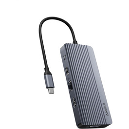 Хаб USB-C Anker з двома HDMI, 100W, 10Gbit/s, 10-в-1 для MacBook, Dell, iPad Pro