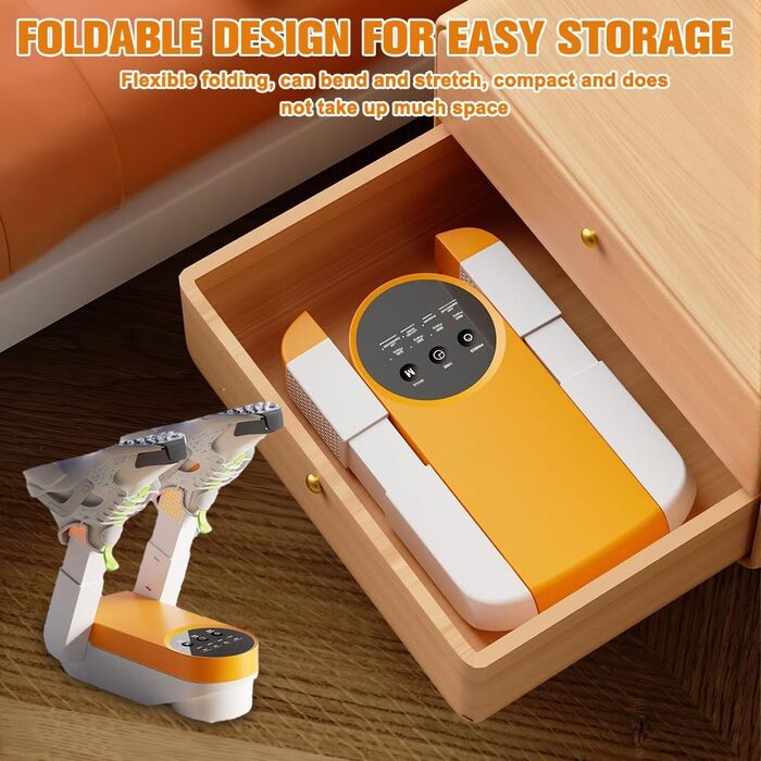 Електричний сушильник для взуття та рукавичок: телескопічний, з таймером, для взуття, черевиків, гірськолижних черевиків (помаранчевий)