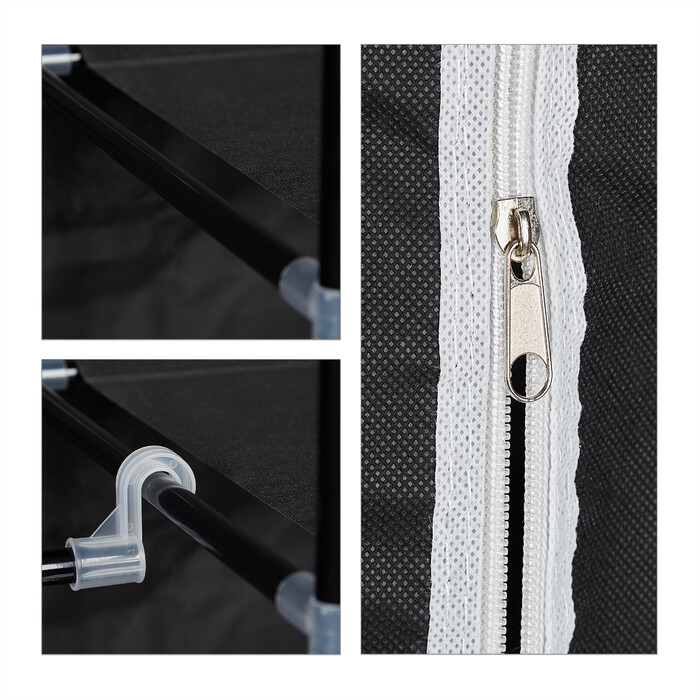 Large Fabric Storage Closet with Hanging Rod