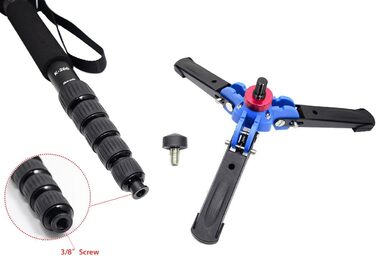 Штатив для камери Koolehaoda K-266 чорний, 6 секцій, 42-160 см, витримує до 7 кг