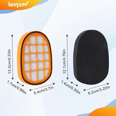Набір фільтрів Keepow для пилососа Philips SpeedPro Max Aqua, мийні (3 шт.)