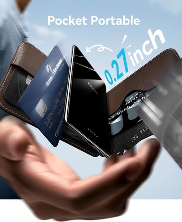 Power Bank Kuulaa Ultra Slim 5000 mAh з MagSafe, Type-C 20W, Швидка зарядка, 7.2 мм, для iPhone 16/15/14/13/12, чорний