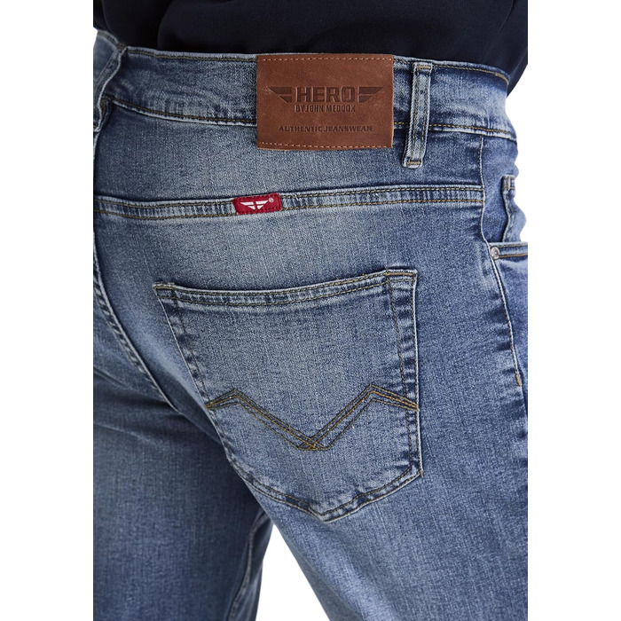 Джинси чоловічі HERO by John Medoox Denver Straight Fit, блакитний вінтаж, 31W/30L