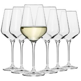 Набір келихів для білого вина Krosno Avant-Garde, 6 шт, 390 мл, без свинцю, для дому, ресторанів та свят