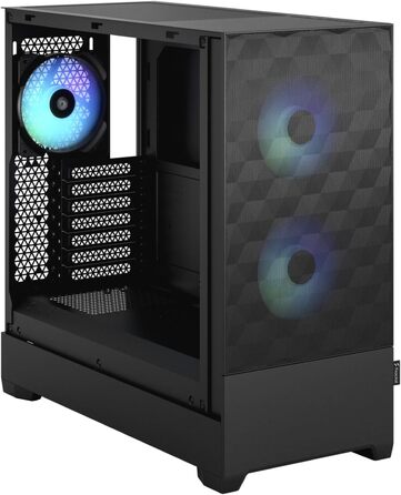 Корпус для ПК Fractal Design Pop Black з темним склом та сіткою Honeycomb Mesh - 3 вентилятори Aspect 12 RGB