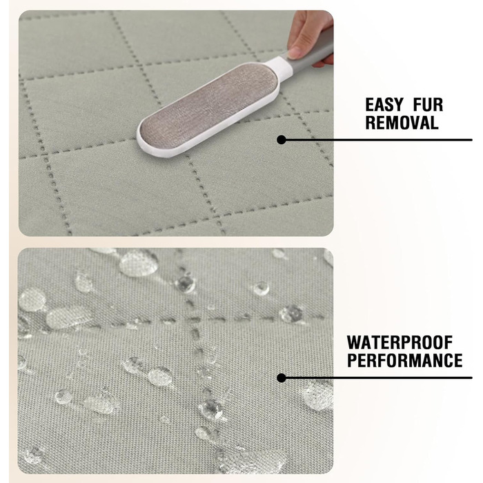 Водонепроникний килимок для собак середнього розміру 77 x 178 см, килимок для собак, захист дивану, м'який і пухнастий, захисний килимок для дивану, котячий килимок, Французький горіх