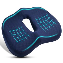 Подушка для сидіння Ainiv, ергономічна подушка з Memory Foam для офісного крісла, інвалідного візка, автомобіля (Блакитна)