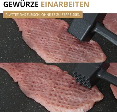 Молоток для м'яса Westmark Robusto Black Edition, алюміній з антипригарним покриттям, 21,5 см, сріблястий