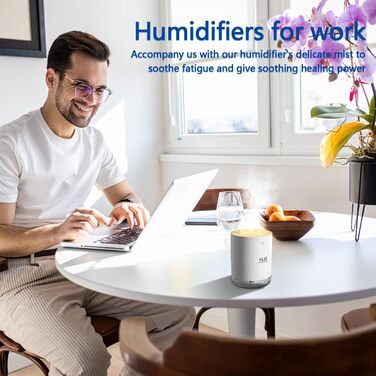 Зволожувач повітря Mini USB з LED-підсвіткою та регулюванням, для спальні, кімнати дитини, офісу, немовлят (зелений)