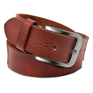 Жіночий шкіряний ремінь ROYALZ Vintage 38 мм, колір коньяк, ширина 85 см (загальна довжина 100 см)