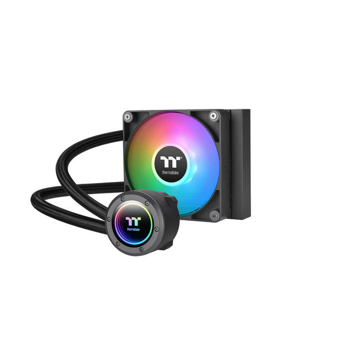 Система водяного охолодження Thermaltake TH280 V2 Sync AIO з дзеркалом Infinity, 2x 140mm вентилятори PWM, високий тиск 3.02 mmH₂O, підтримка синхронізації з материнською платою Intel/AMD (Чорний, 120mm, ARGB)